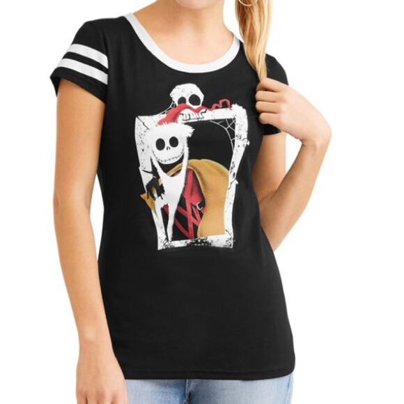 Disney Tops - Disney Nightmare Before Christmas Juniors Graphic Tee Jack Skellington Large NWT